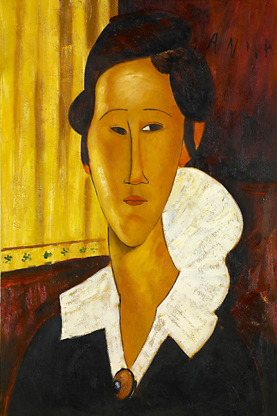 Portrait of Anna Zborovska - Amedeo Modigliani Paintings